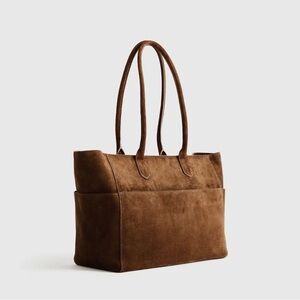 Quince Classic Brown Suede Tote BRAND NEW